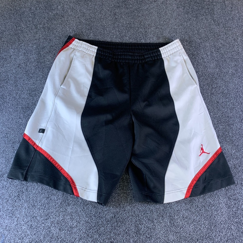 Nike Air Jordan Basketball Shorts Mens 36x10.5 White Black Running Performance